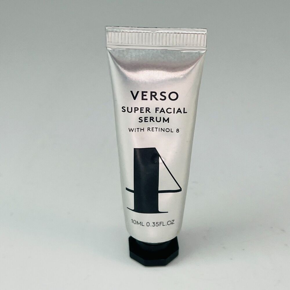 Verso N°4 Super Facial Serum Travel Retinol 8 Tighten Brighten .35 oz 10ml New